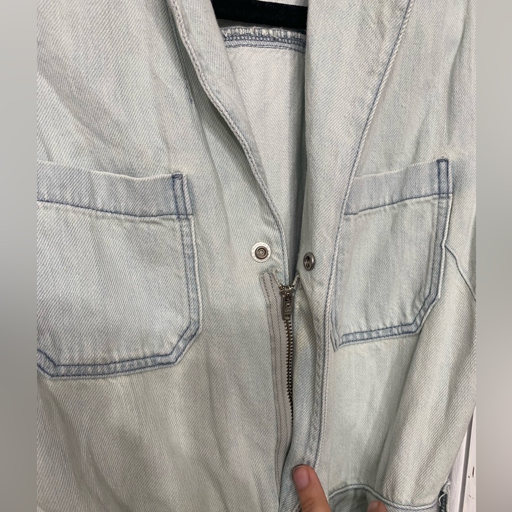 Boyish “The Jesse” Short Sleeve Utility Jumpsuit - Light Wash Denim | XS - Picture 7 of 11